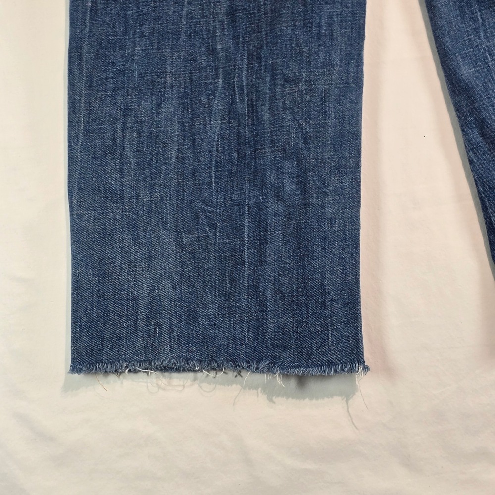 Banana Republic Wide Leg Jeans 27/4 Medium Wash Raw Hem High Rise 862757-008 - Picture 16 of 16